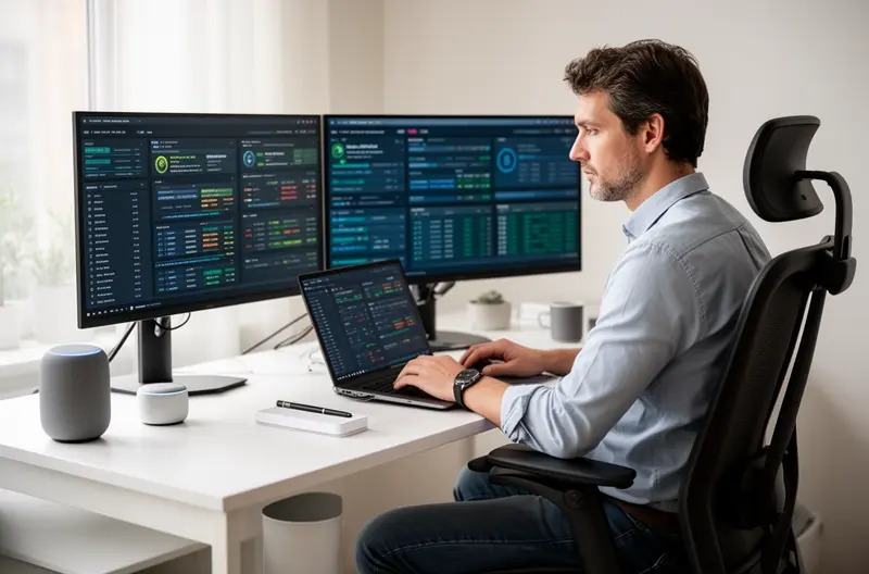 Security monitoring dashboard showing alerts and incident response workflow