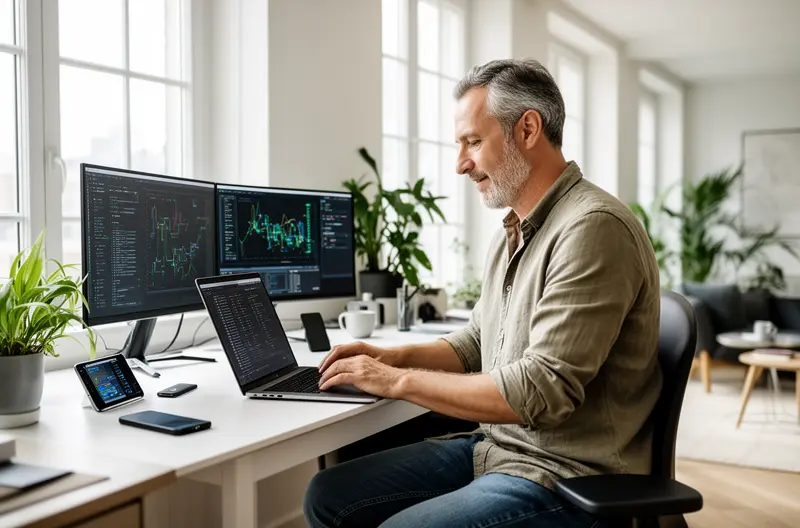 Business office with secure network and backup infrastructure indicators