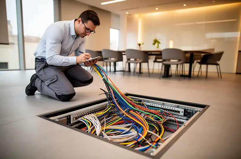 Patch panel and labelled cabling management for structured networks