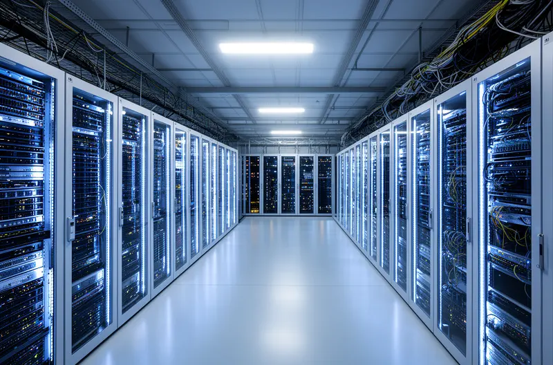 Network operations dashboard showing uptime, alerts, and performance trends