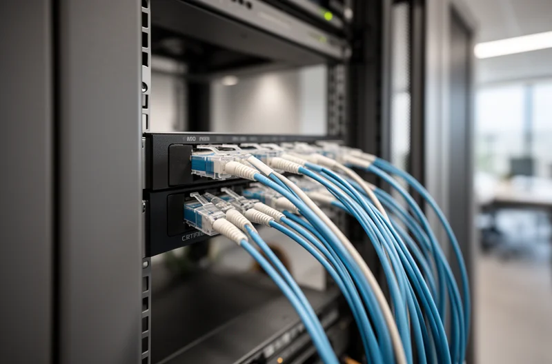 Technician reviewing IT systems for a Madrid business