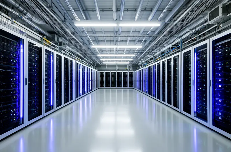 Business server room prepared for deployment