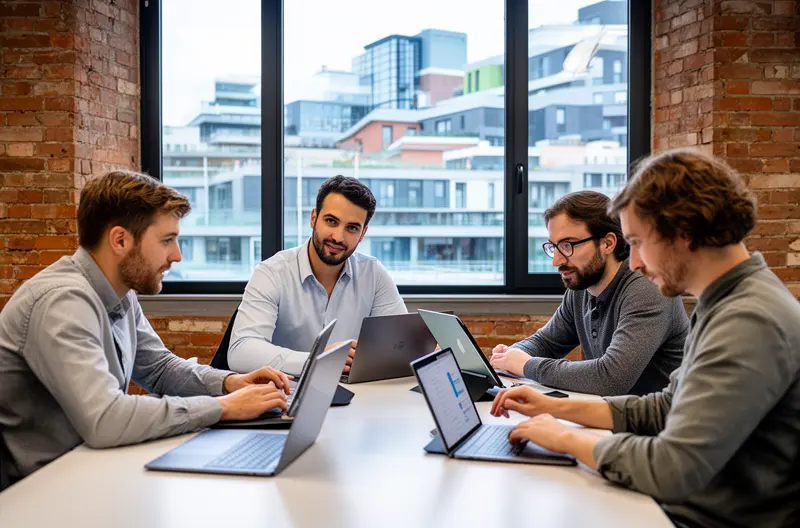Equipa técnica a trabalhar em Assistência Informática La Coruña