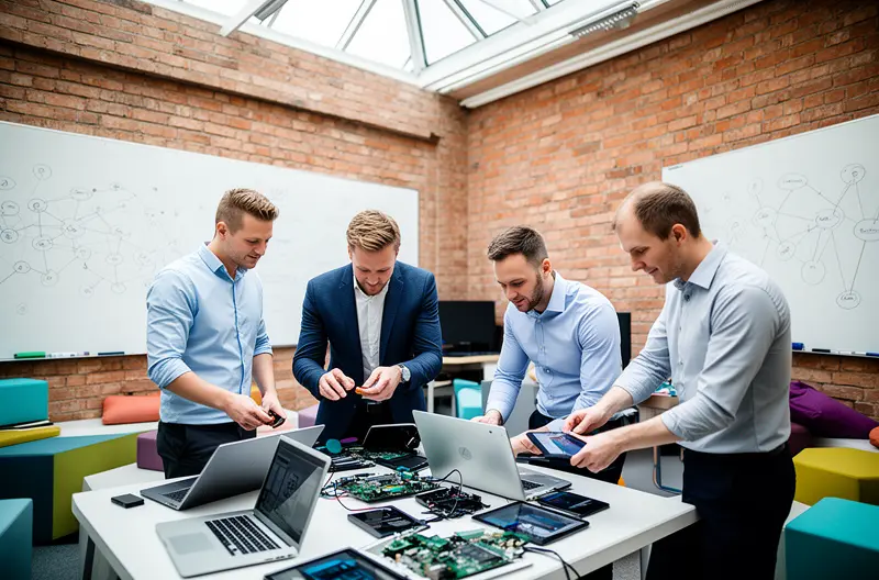 Equipa técnica a trabalhar em Manutenção Informática Lisboa Equipa técnica a trabalhar em Manutenção Informática Lisboa