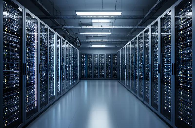 Technician reviewing IT systems in an Alicante office