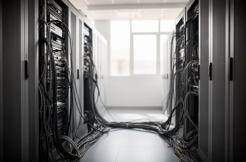 Network equipment and cabling maintenance in a server room