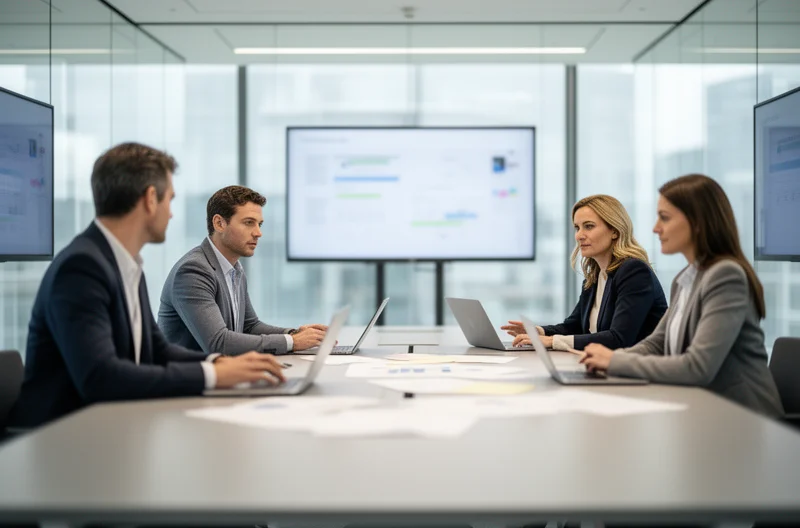 Equipa técnica a trabalhar em Planeamento estratégico de TI para empresas Equipa técnica a trabalhar em Planeamento estratégico de TI para empresas