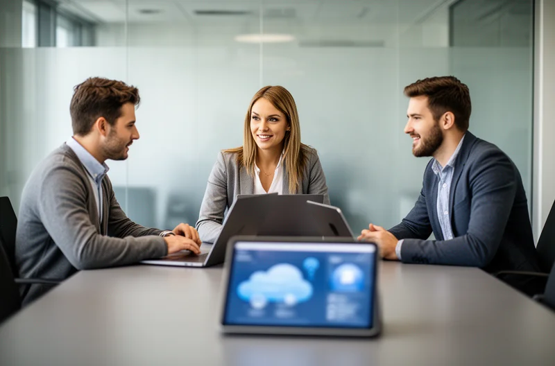 Equipa técnica a trabalhar em Instalação e manutenção de centrais telefónicas Equipa técnica a trabalhar em Instalação e manutenção de centrais telefónicas