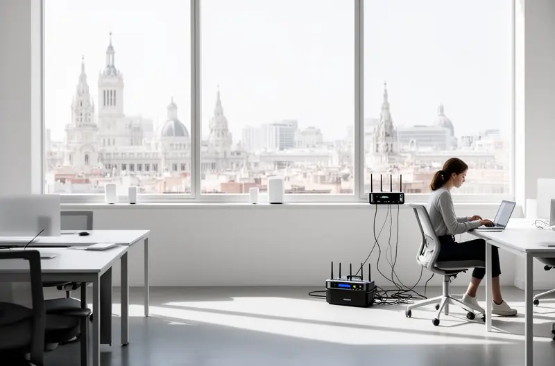 Infraestrutura técnica utilizada em Redes Informáticas em Madrid
