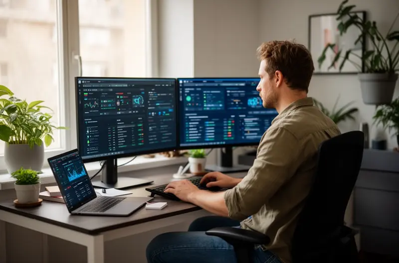 IT team reviewing service desk tickets and monitoring dashboards
