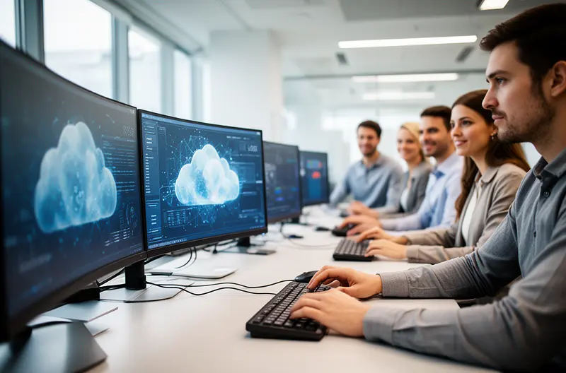 Equipa técnica a coordenar serviços IT para empresas Equipa técnica a coordenar serviços IT para empresas
