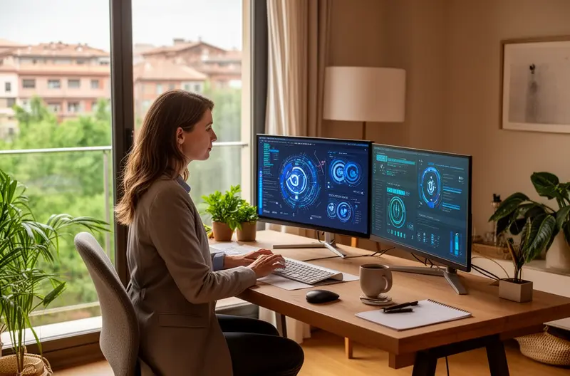 Monitoring dashboard showing alerts and system health