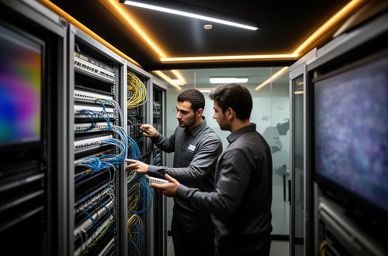Rack de rede e fibra para suporte IT em Portugal