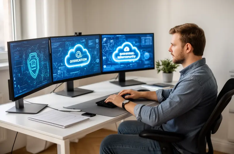 Equipo revisando paneles de monitorización y seguridad en un entorno empresarial